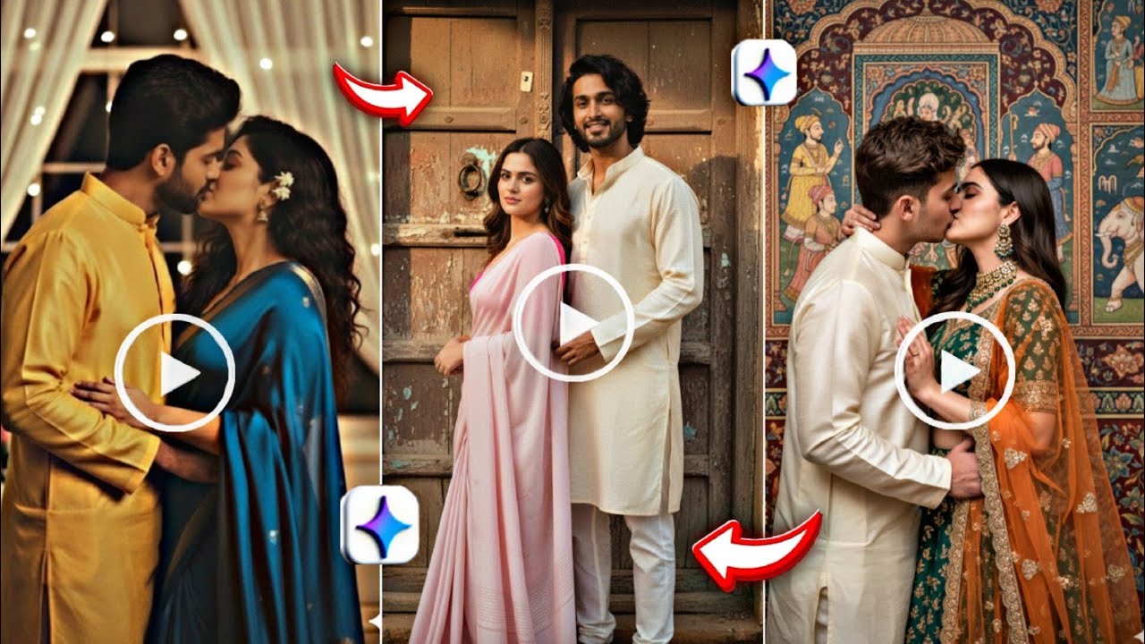 new trending ai couple kiss gemini video editing | gemini couple ai video editing | instagram trend