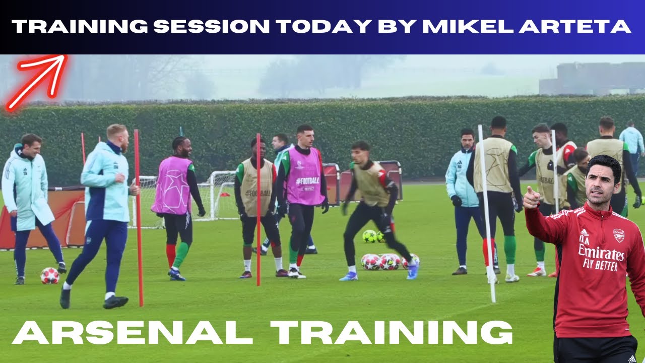 Arsenal Training Session Today by Mikel Arteta