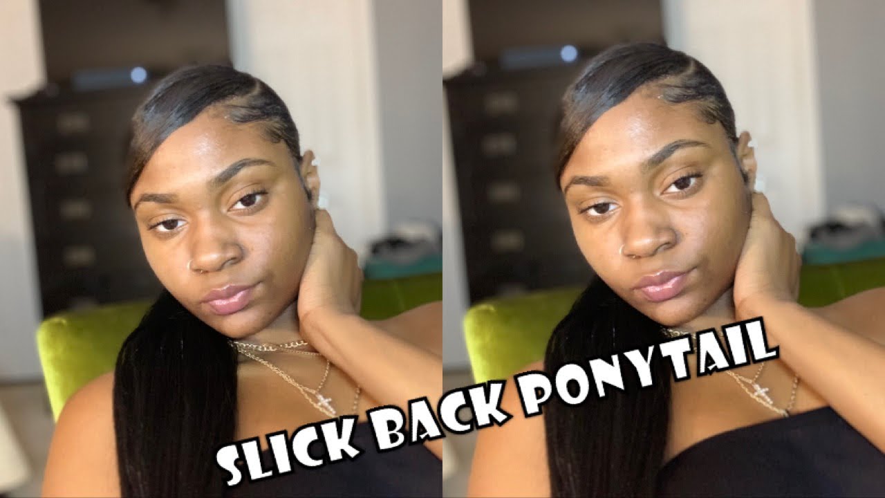 Slick Back Ponytail W/ Weave