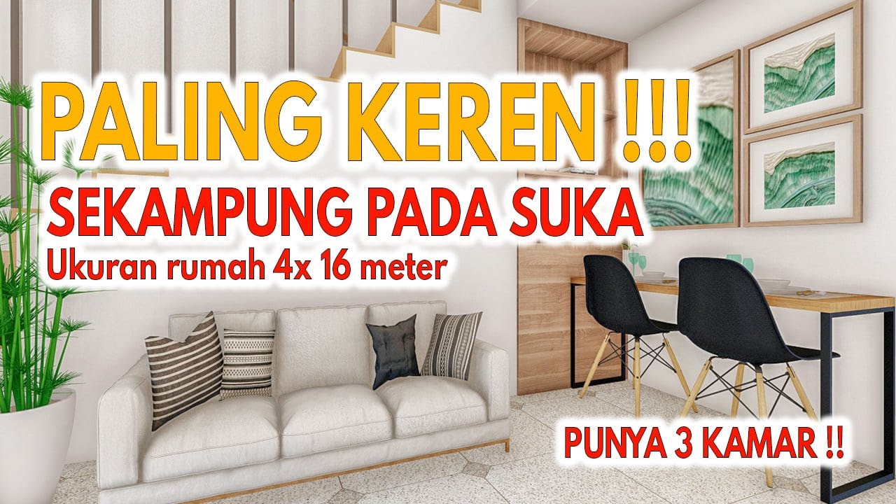PALING KEREN!!! - Desain rumah lebar 4 meter