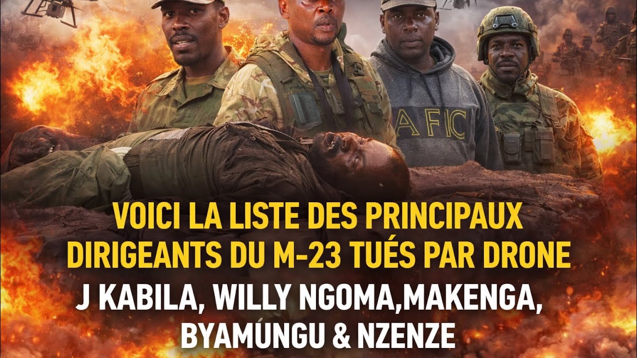 VOICI LA LISTE DES PRINCIPAUX DIRIGEANTS DU M-23 TUÉS PAR DRONE À L’EST DU PAYS(RDC)🇨🇩