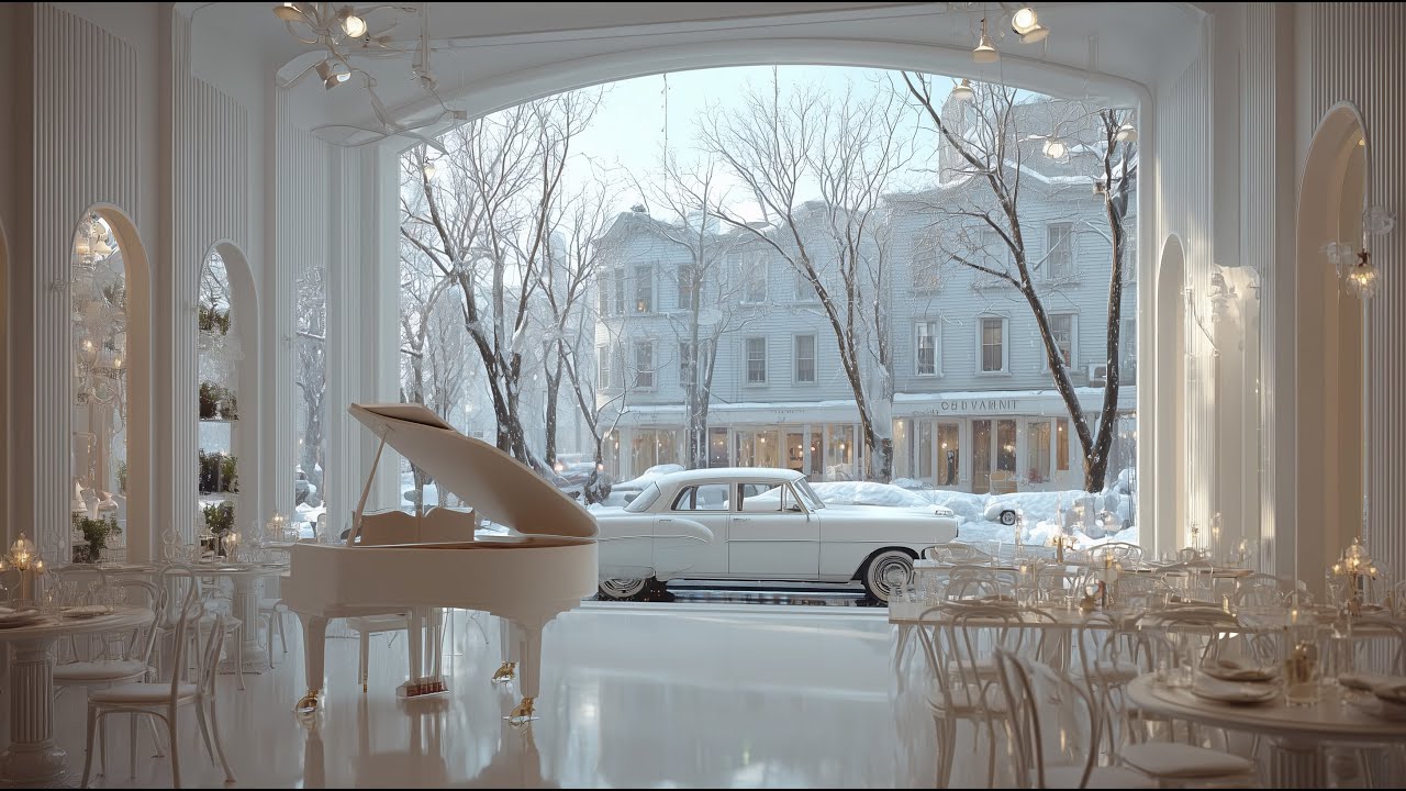 Vintage Jazz Cafe ☕ Smooth Winter Jazz from America | Cozy Retro Cafe Ambience (3 Hours)