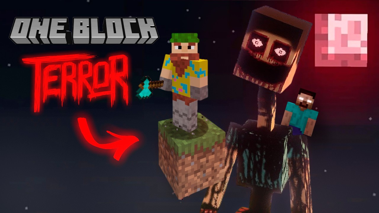 Sobrevivo en ONE BLOCK con MODS TERRORIFICOS en Minecraft