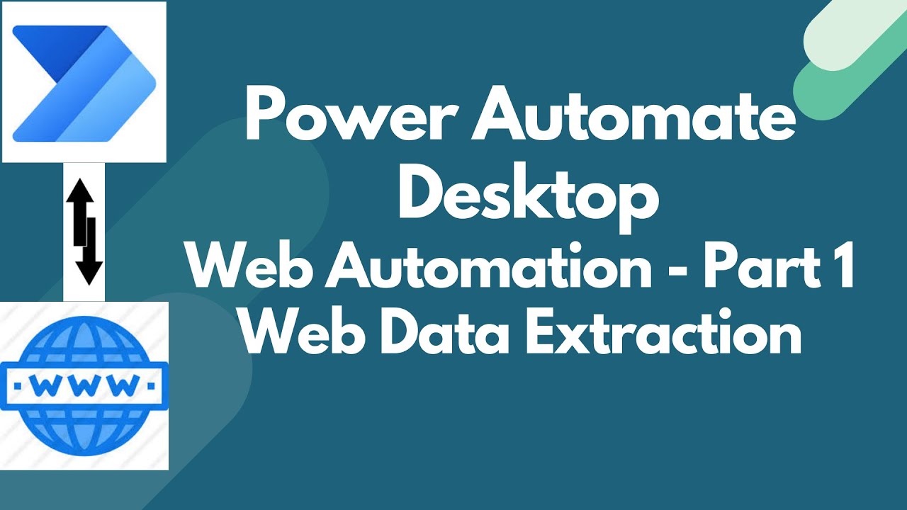Power Automate Desktop Web Automation | Извлечение данных с веб-страницы | Извлечение веб-данных ...