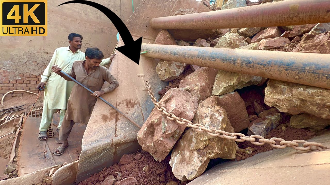 Big Rock Jaw Crusher Machine in Action | Powerful Stone Crushing ASMR Sounds