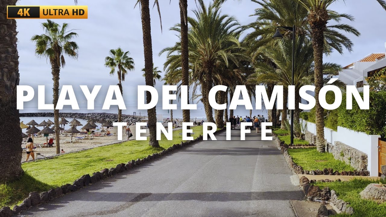 [4K] walk with me to Playa del Camisón, Arona, Tenerife ☀️ | happy music 🎶 [Canary Islands 🇮🇨]