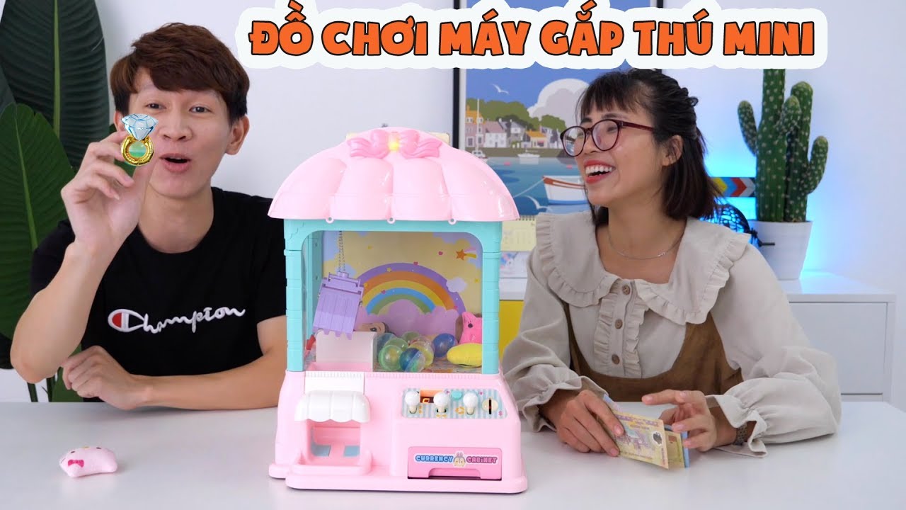 Thử Thách Máy Gắp Gấu Bông Mini Cực Xịn