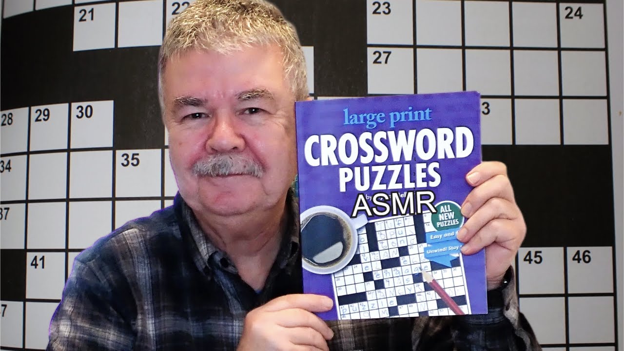 ASMR: DOING CROSS WORDS FOR THE VERY FIRST TIME ON YOUTUBE  AND EATING CANDY
