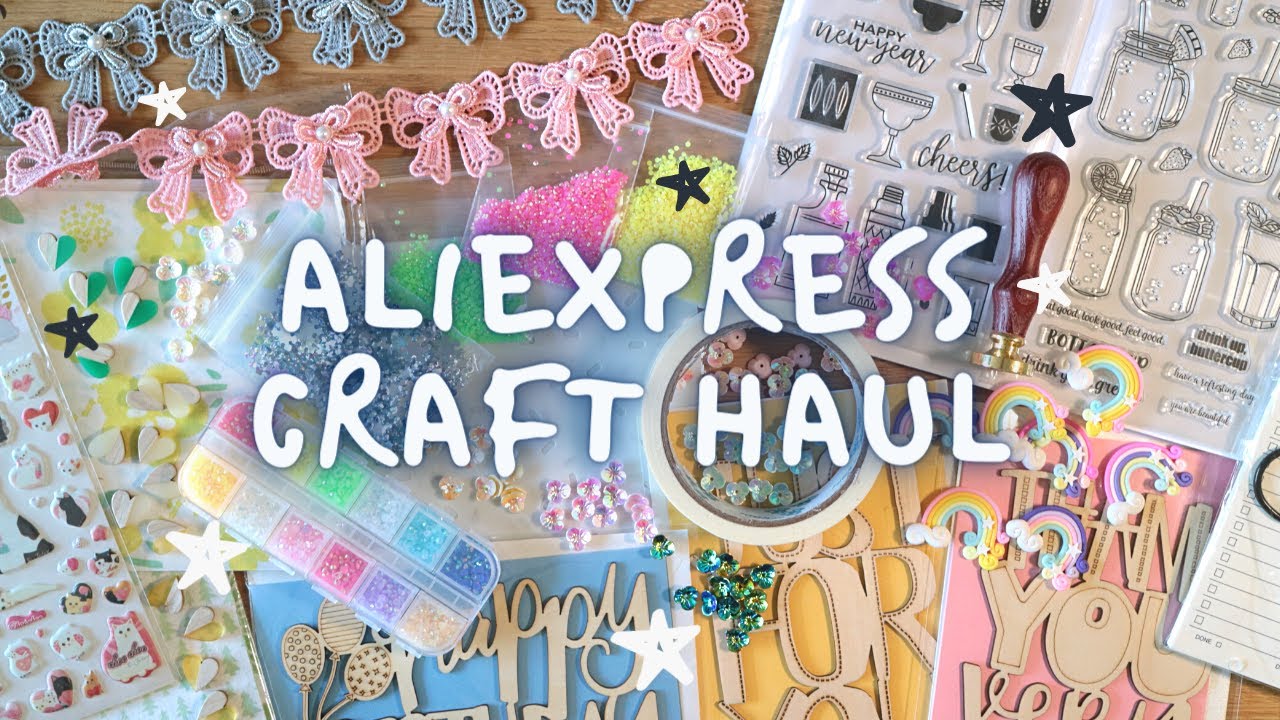 HUGE AliExpress Craft Haul | 33 Products | Stamps Dies Gems Embellishments Papers Beads + More!
