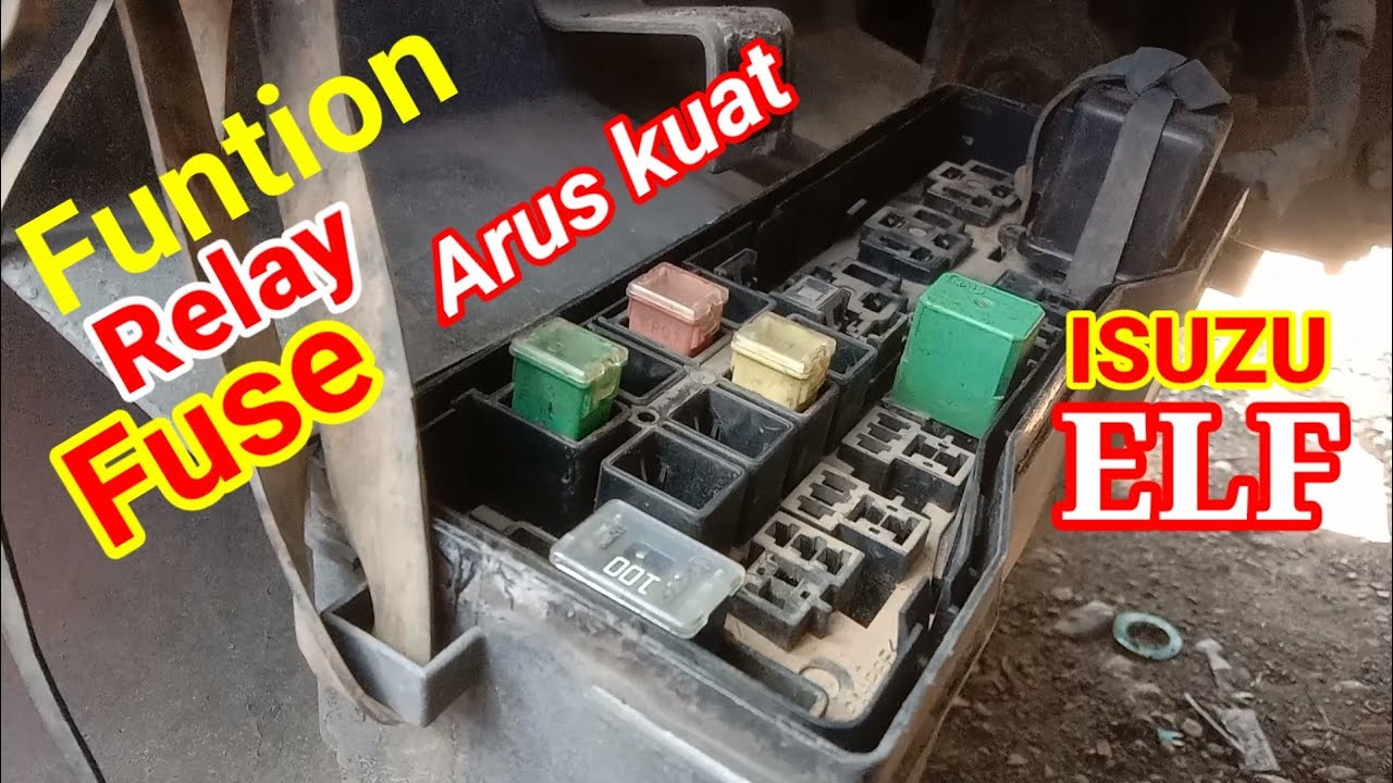 Fungsi relay dan sekring arus besar Isuzu Elf macan