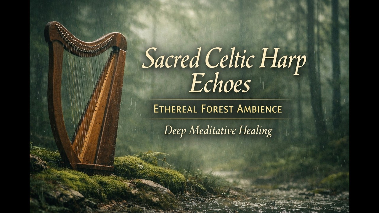 Sacred Celtic Harp Echoes | Ethereal Forest Ambience for Deep Meditative Healing