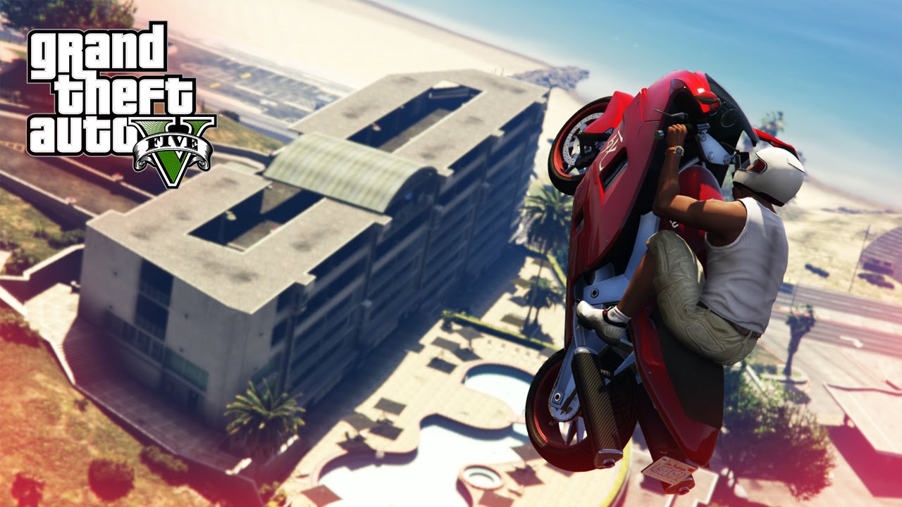 AWESOME BIKE STUNT! - (GTA 5 Stunts & Fails)