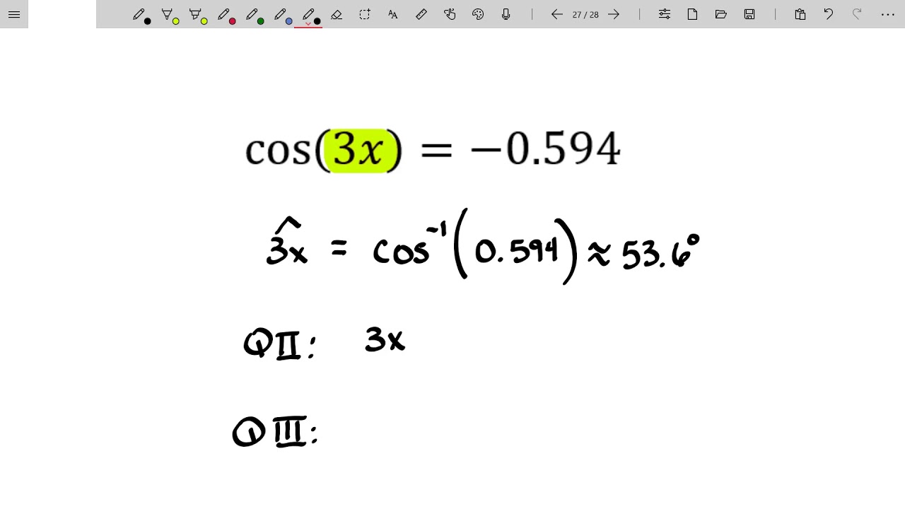 Solving Trigonometric Equations - Equations Requiring Technology and a Warning