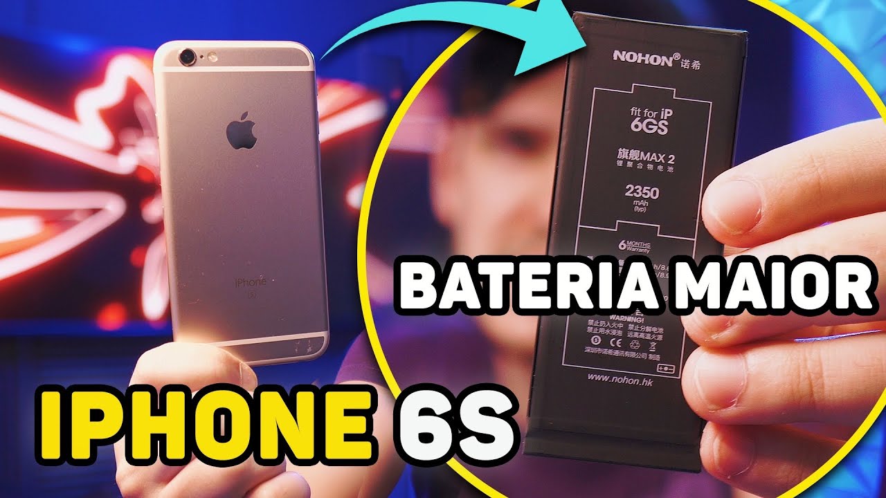 COLOQUEI UMA BATERIA MAIOR NO IPHONE 6S, FICOU BOM?