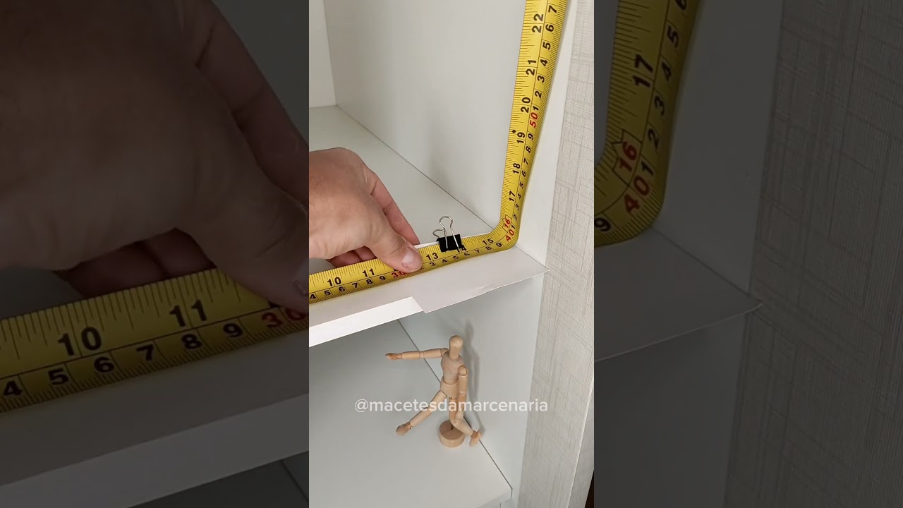Como usar a trena dentro do m&oacute;vel 👌🏼 #diy #ferramentas #dicas