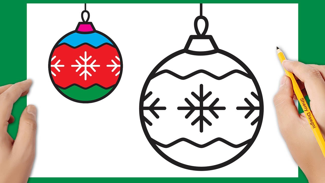 Come disegnare una palla di Natale | Disegno di Natale