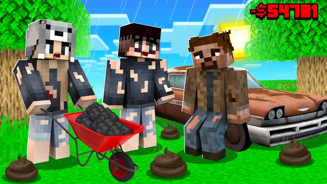 AİLECEK EVSİZ OLDUK FİLMİ 😱 - Minecraft