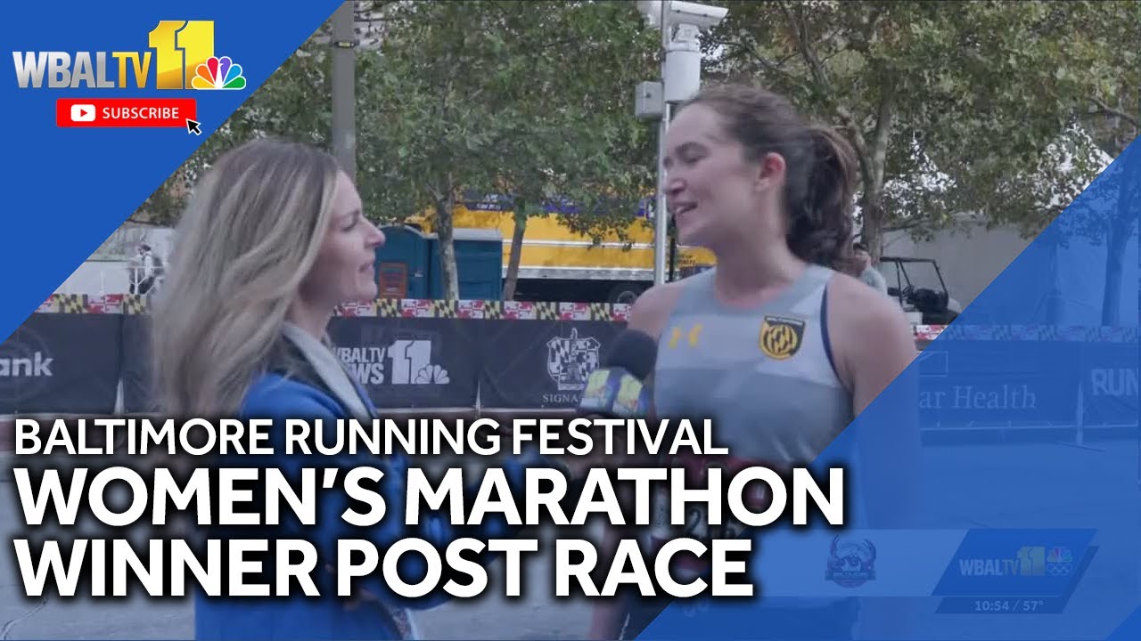 LIVE: Watch when the women's winner of the Baltimore Marathon crosses the finish line