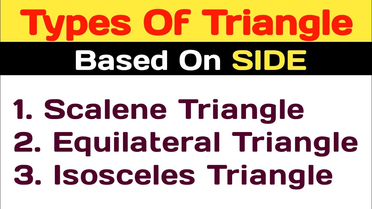 Types Of Triangle Based On Side