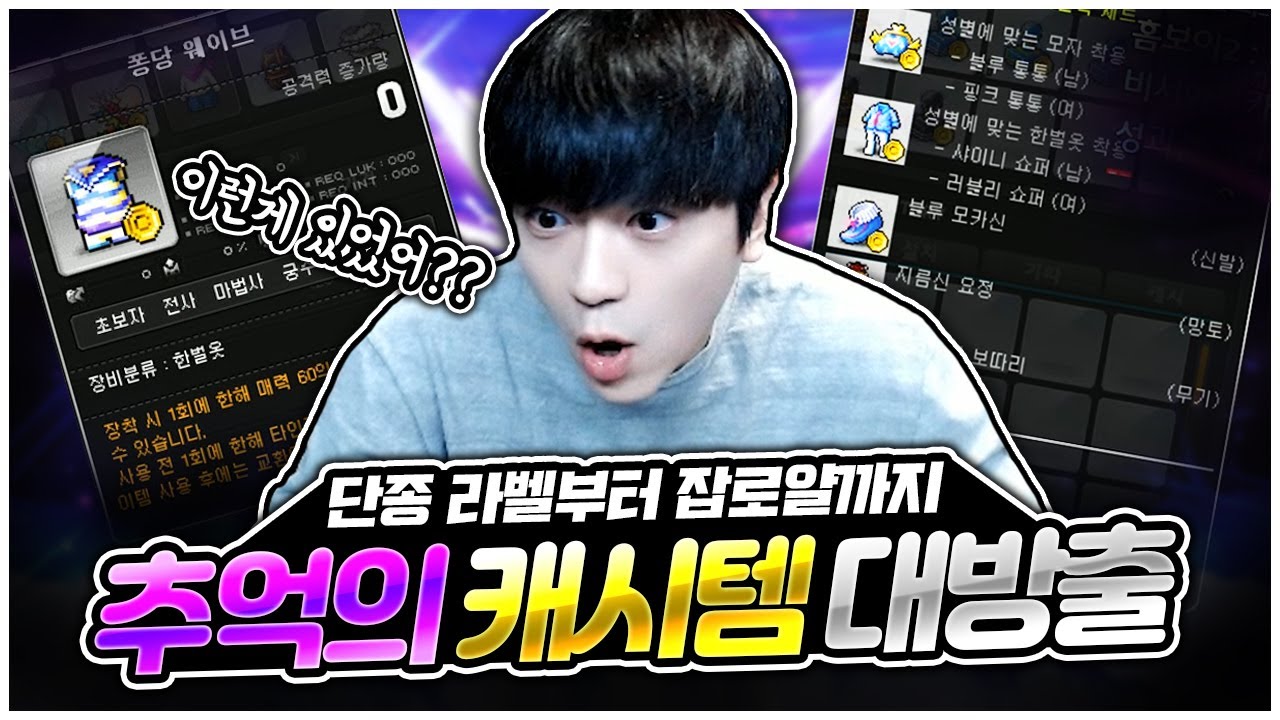 단종 스라벨부터 잡로얄까지.. 추억의 캐시템들 대방출! [팡이요,  메이플스토리]