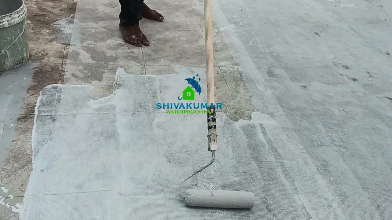 Terrace Glass Fiber Mesh Coating in Hyderabad | Shivakumar Waterproofing Services