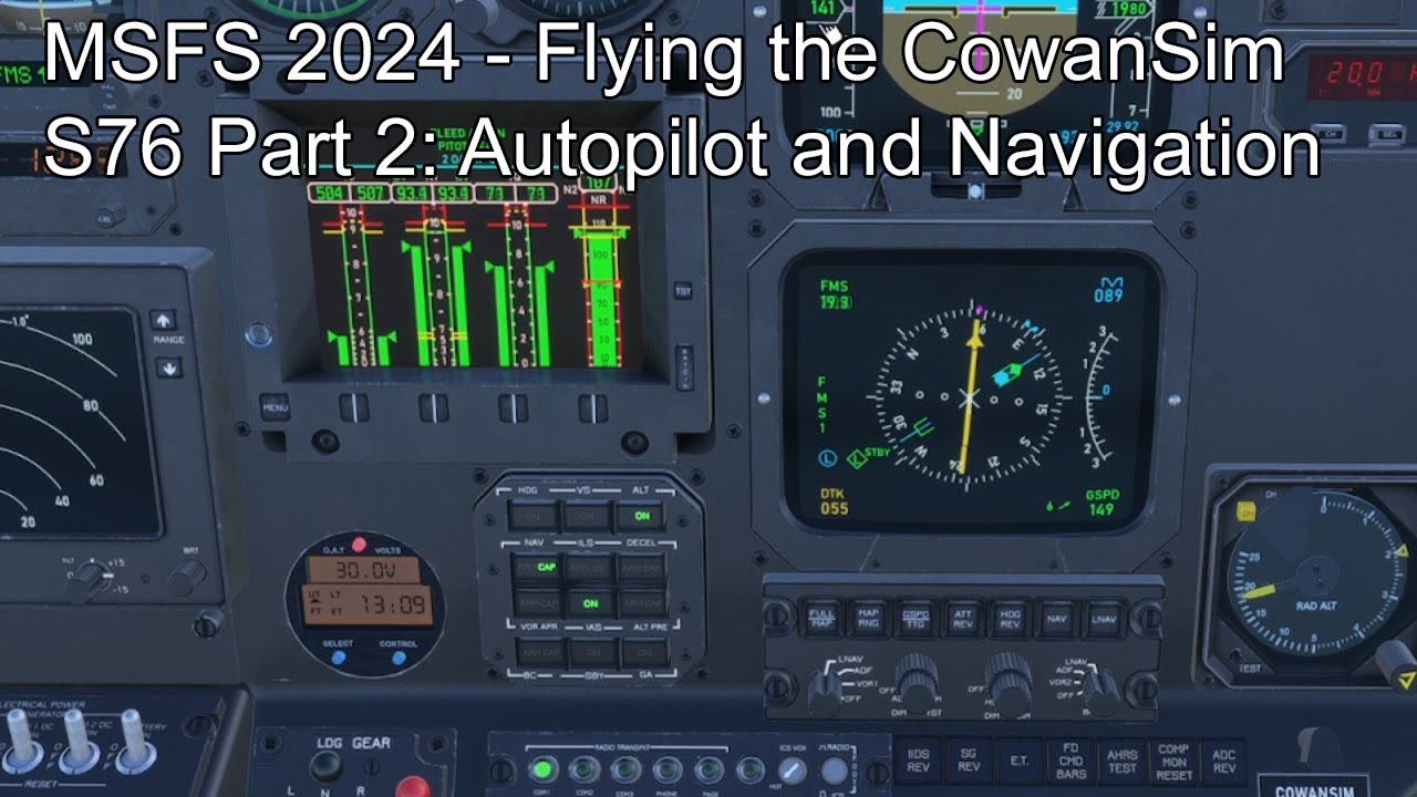 MSFS 2024 - Flying the CowanSimS76 Part 2: Autopilot and Navigation