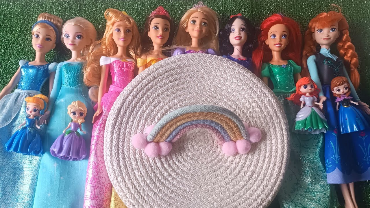 Disney Princess Doll Makeover ~ DIY Miniature Ideas for Barbie   Wig, Dress, Faceup, and More! DIY 