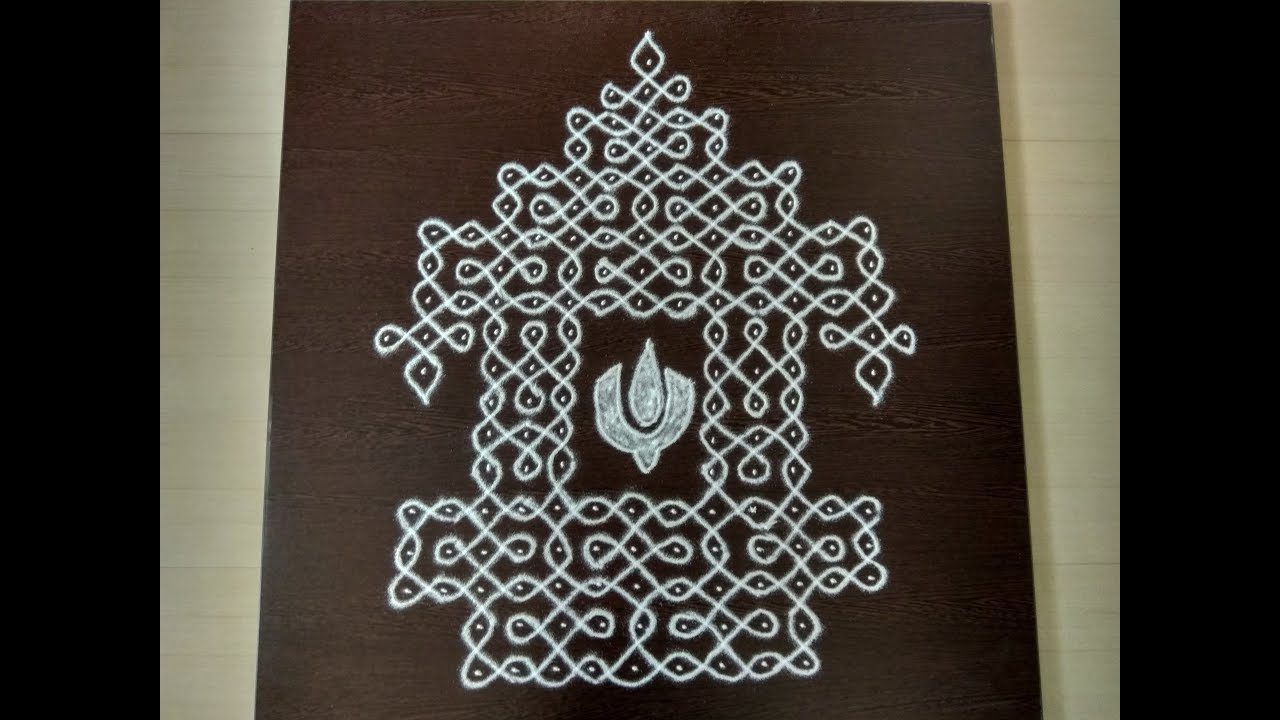 Sankranthi Ratham muggulu/Chariot rangoli/Sikku kolam with dots/Kolam for vaikunta ekadasi/Muggulu