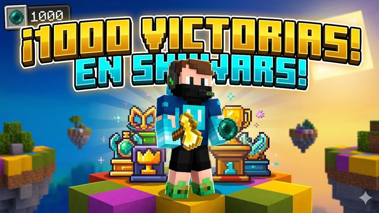 1000 VICTORIAS EN SKYWARS| Minecraft Bedrock