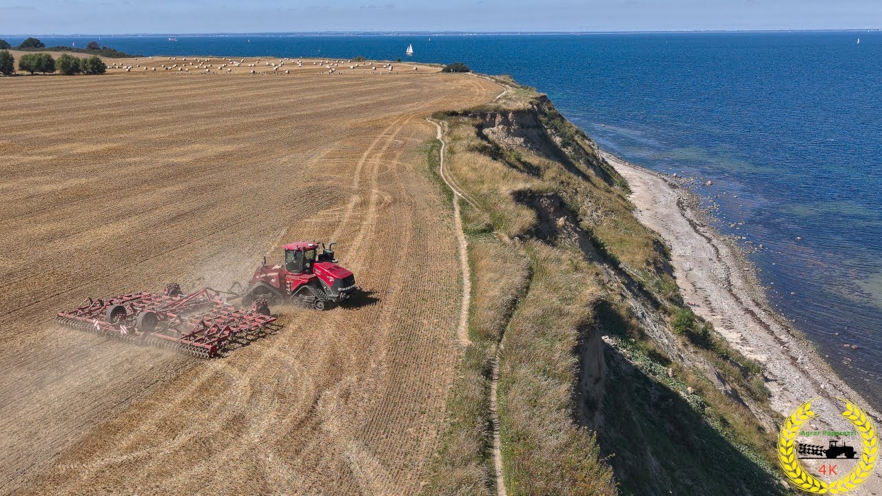 Stoppelsturtz an der Steilküste mit einem Case IH Quadtrac 620 und Horsch Cruser 12XL