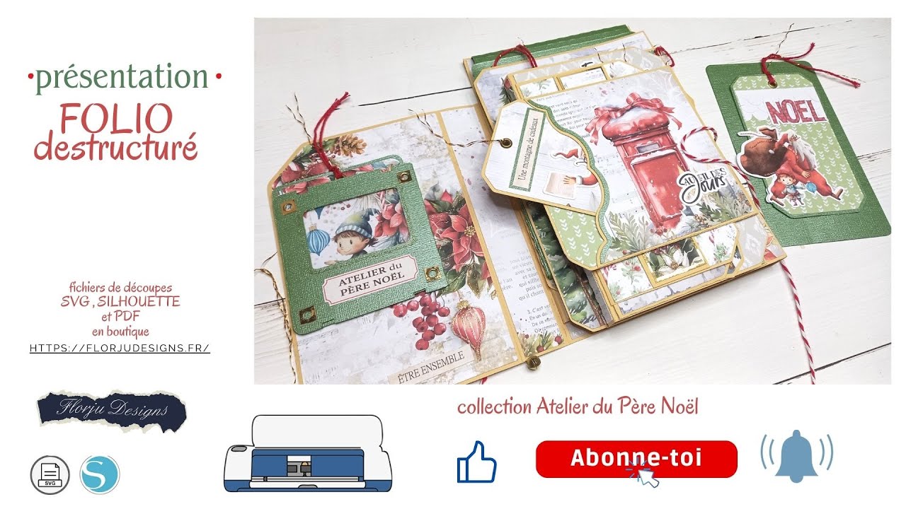 Folio Destructuré Atelier du Père Noël  #scrap #scrapbook #scrapbooking