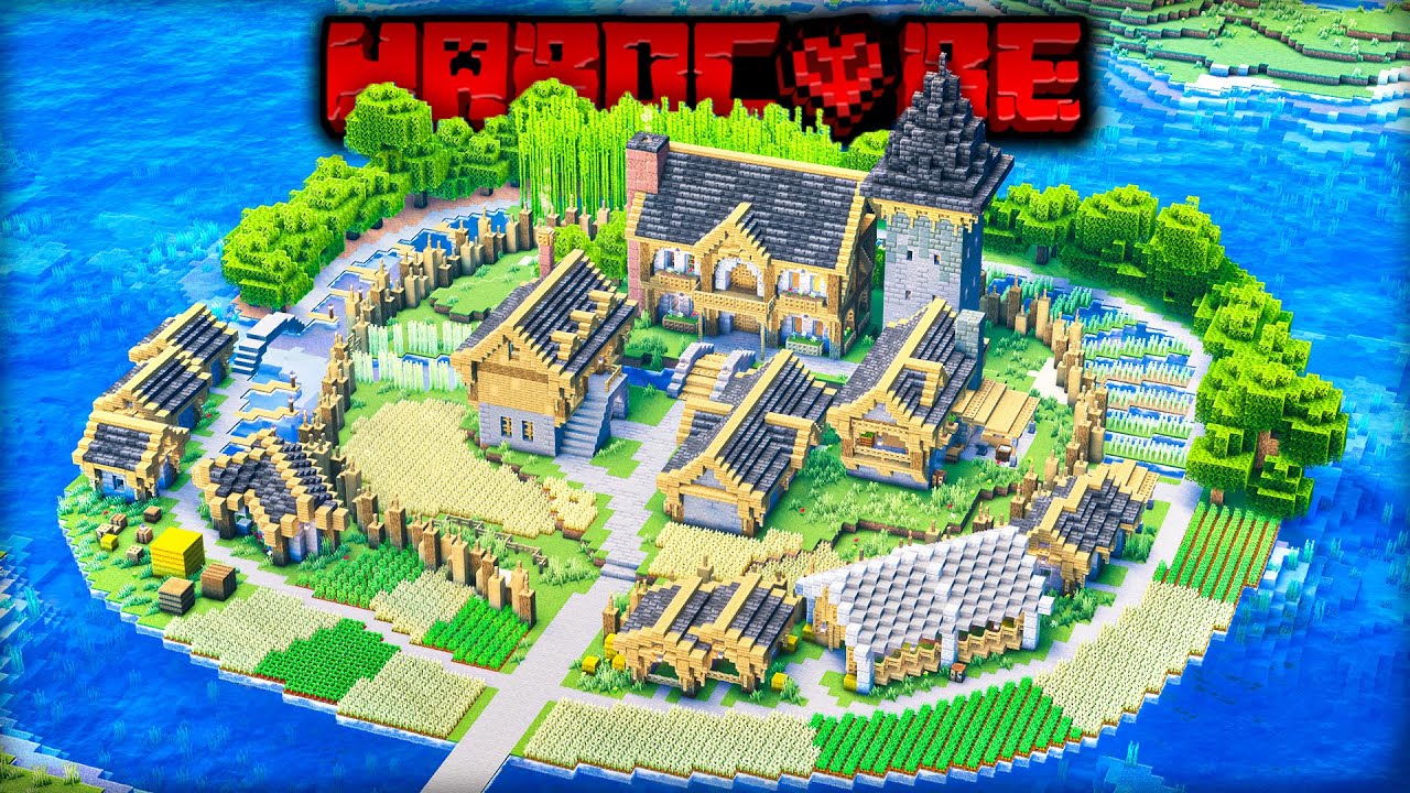 I Built the ULTIMATE ISLAND BASE in Minecraft Hardcore