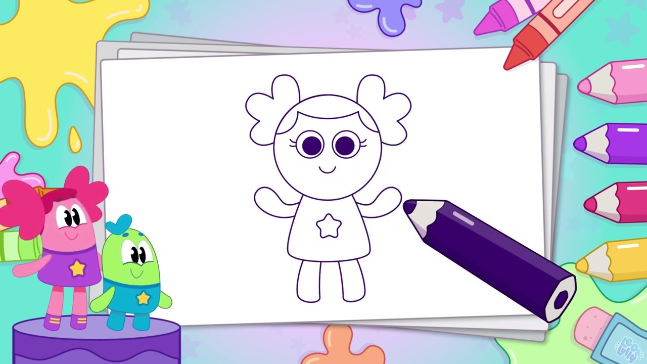 DESENHANDO A LULLY | ENSINANDO A DESENHAR| DESENHANDO COM LEO E LULLY | DESENHO PASSO A PASSO