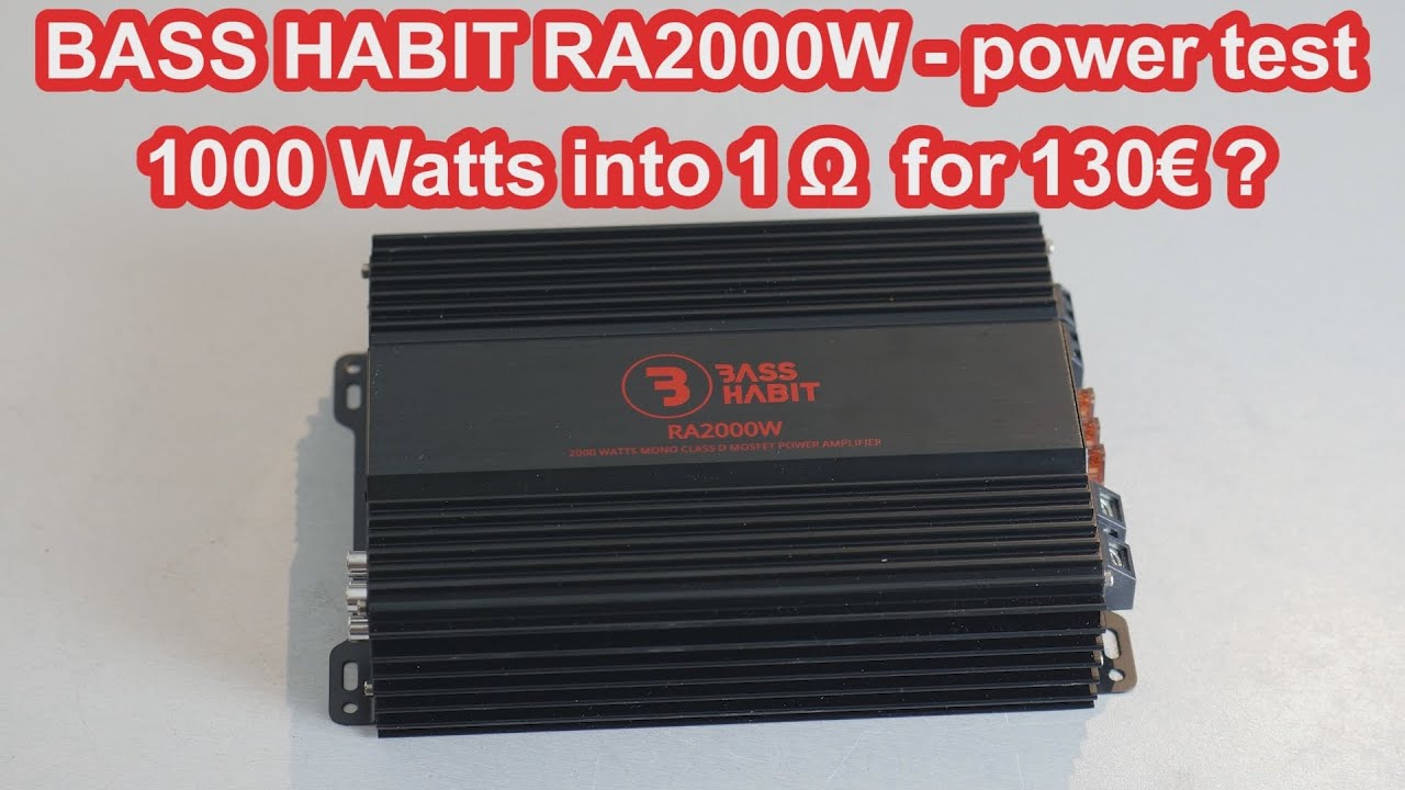 Bass Habit Rebel RA2000W cheap compact subwoofer class d mono car audio amplifier power test 1000W