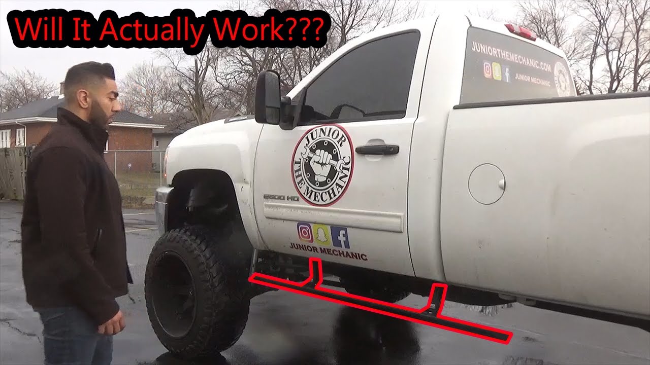 ADDED POWER STEPS TO MY SINGLE CAB LIFTED TRUCK