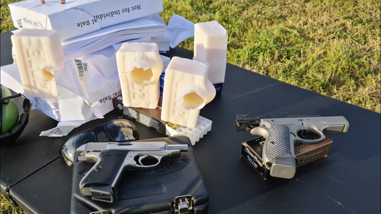 380 Vs 9mm ( civiles🧔 vs policias 👮‍♂️ ) arma de fuego pistola test en español