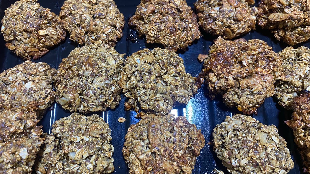 GALLETAS 🍪 de LINAZA, CHÍA, sin HARINA#galletassaludables#avena#linaza