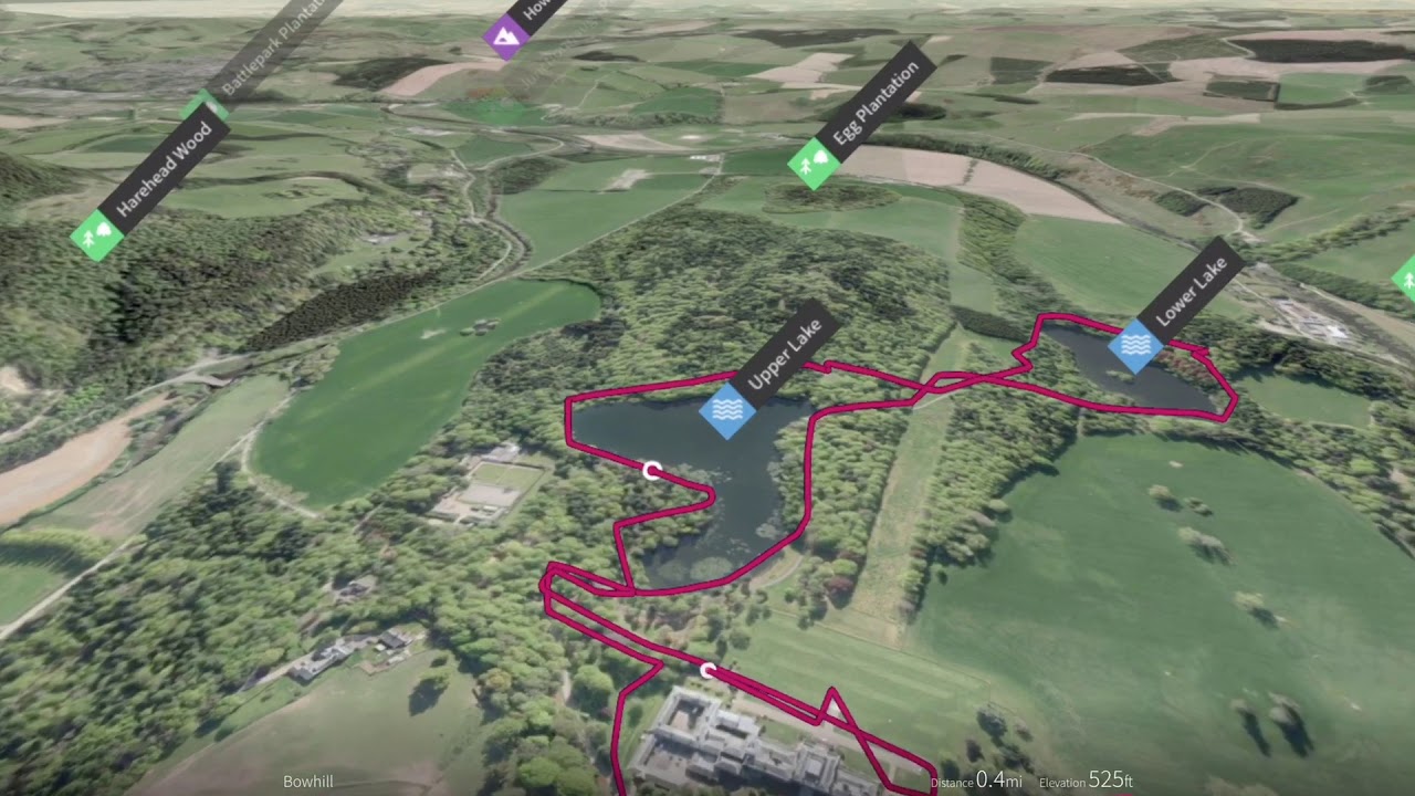 Bowhill (Scottish Borders) - 3D fly-through