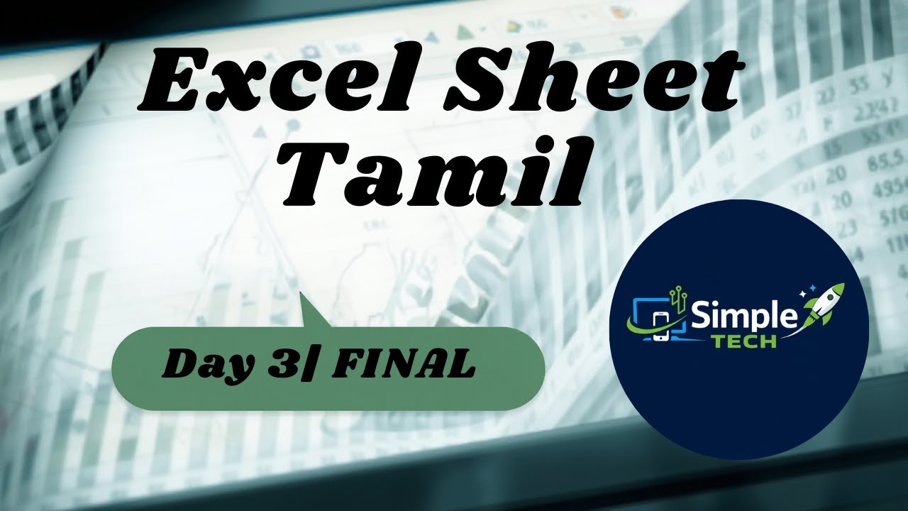 Excel Barchart | Piechart |Graph |Alphabetic order|Tamil
