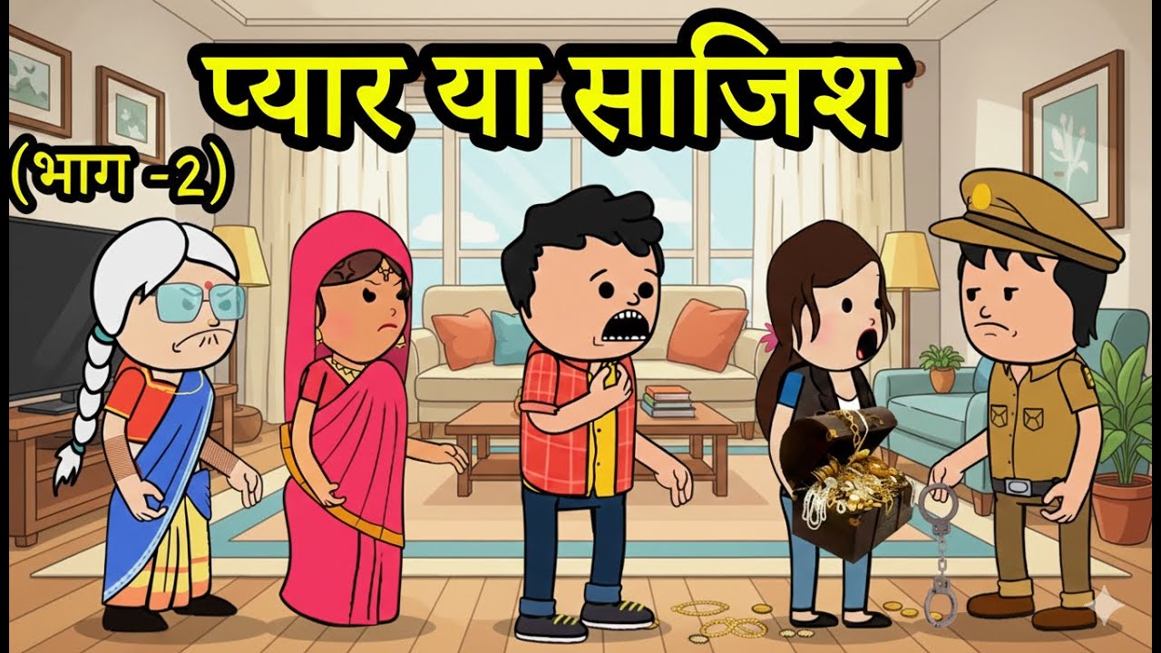 प्यार या साजिश |(भाग -२) 😡😨 (ghar ghar ki kahani cartoon me) moral story