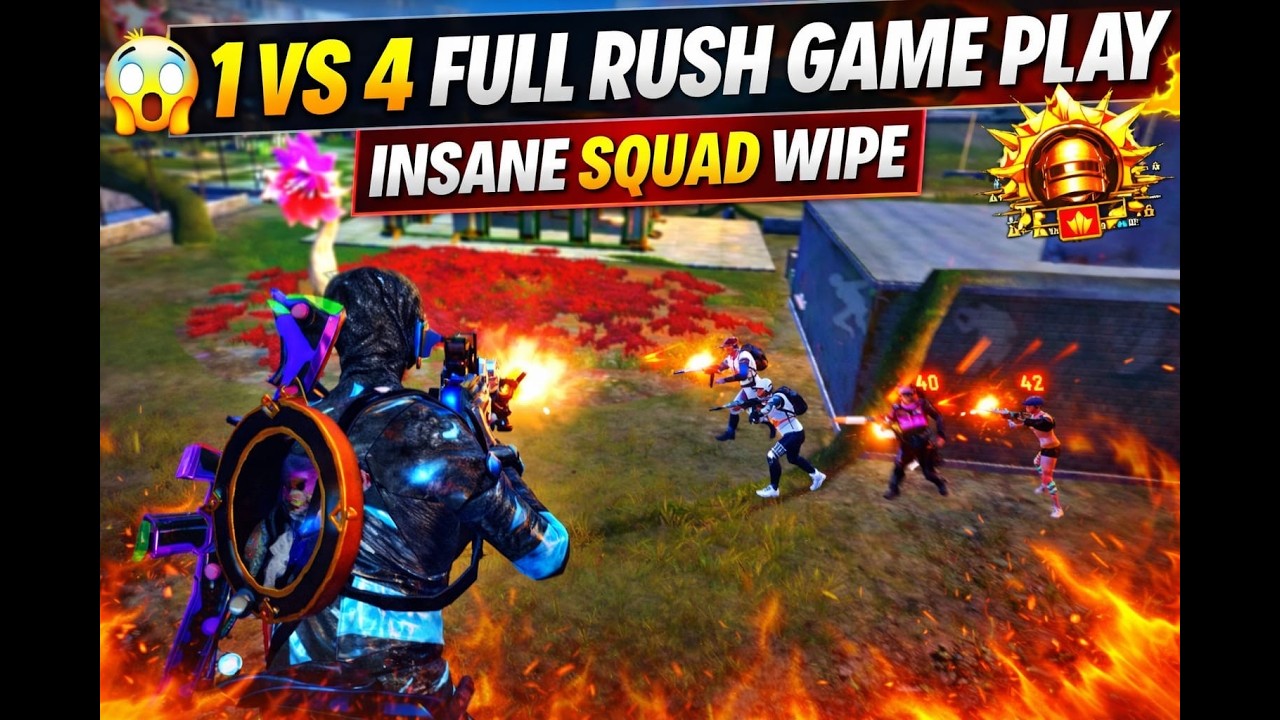 Omg!!😨 1VS 4 FULL RUSH GAME PLAY INSANE WIPE PUBG MOBILE #pubg #pubgmobile #gaming #RANGG