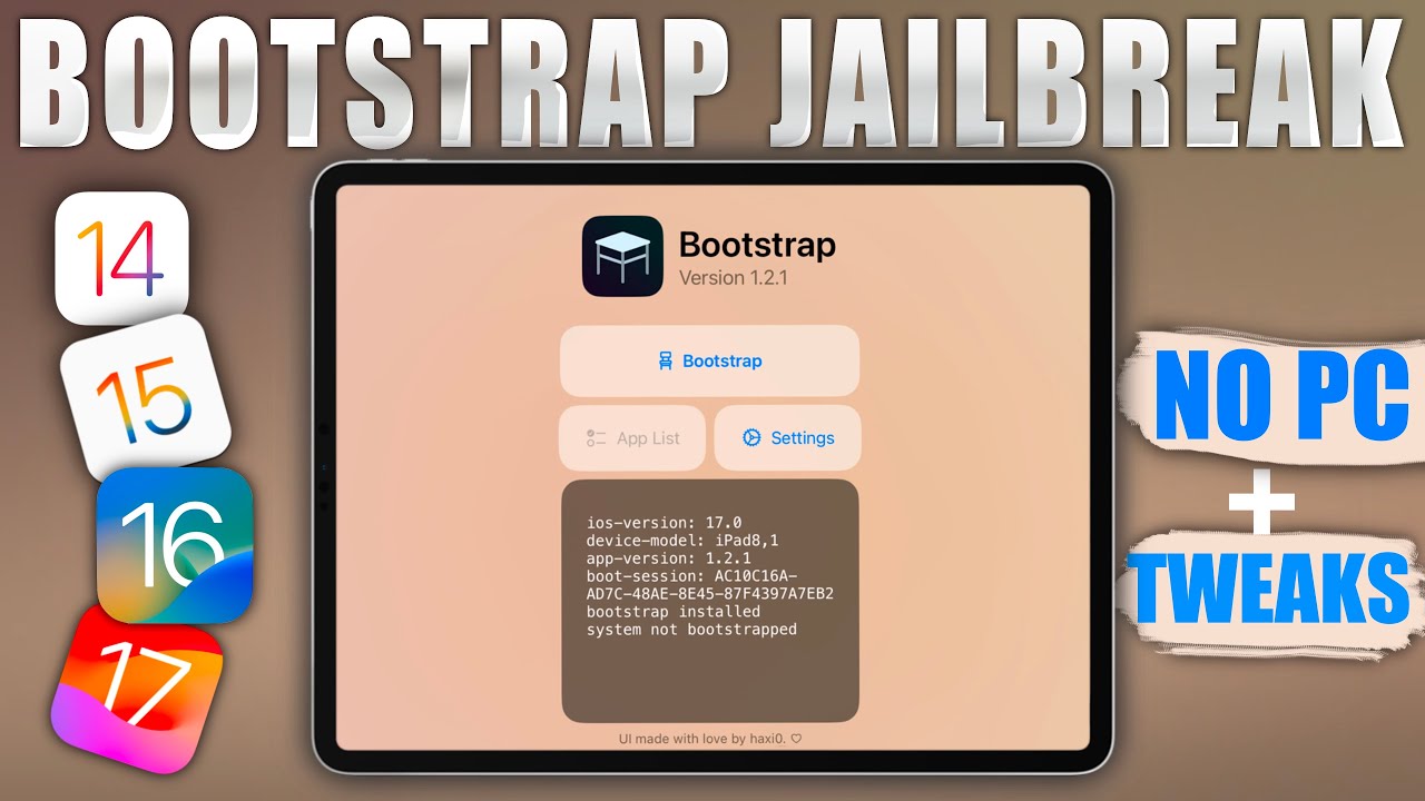 Установка Bootstrap iOS с помощью RootHide: джейлбрейк без прав root | iOS 14 - iOS 17
