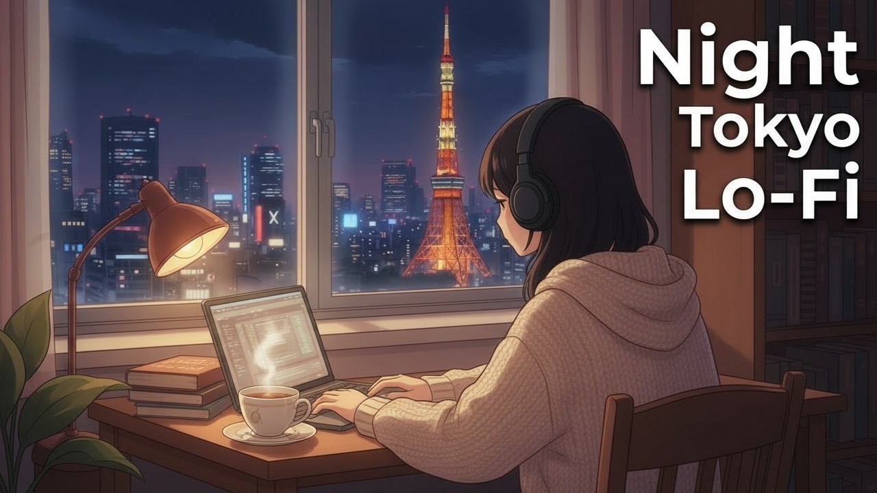 Tokyo Tower Lofi Mix | Japanese Night Beats to Chill & Study