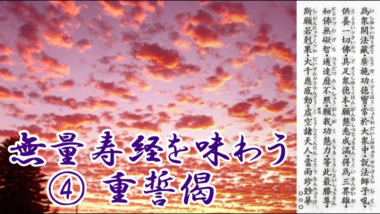 『無量寿経』を味わう(重誓偈・三誓偈)　4/6 (現代語＋読経)　Che-lee