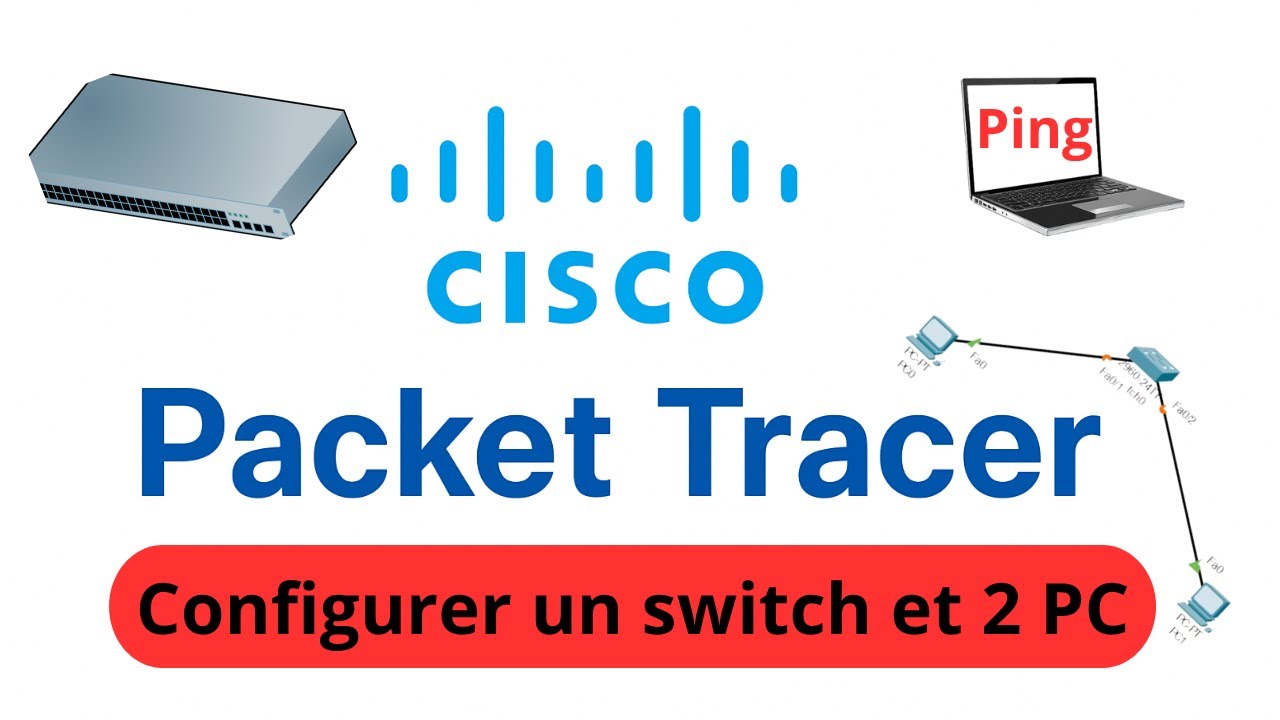 #2 : Cisco Packet Tracer : Configurer un Switch avec 2 PC (IP + Ping) – Tutoriel Réseaux