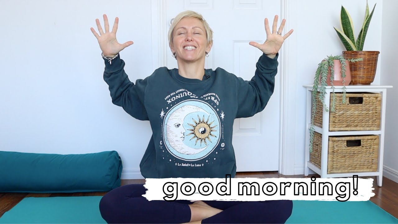 Gentle morning pregnancy yoga for all trimesters