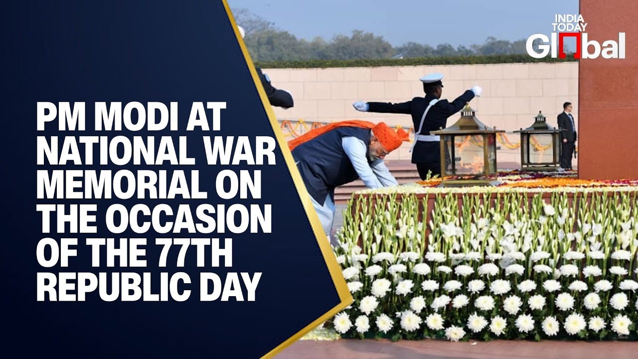 LIVE: PM Modi Pays Tribute at National War Memorial on 77th Republic Day