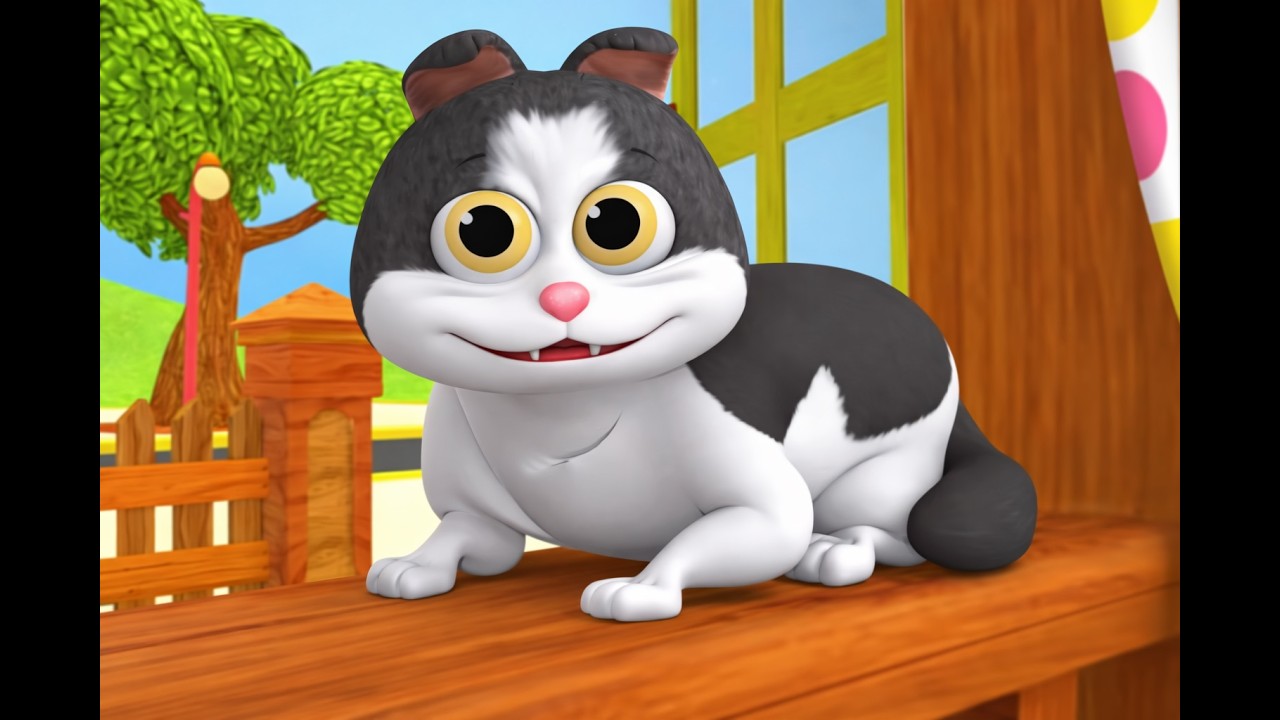 Meow Meow Billi Karti | Hindi Rhyme For Kids | म्याऊ म्याऊ | Balgeet In Hindi | meow meow family