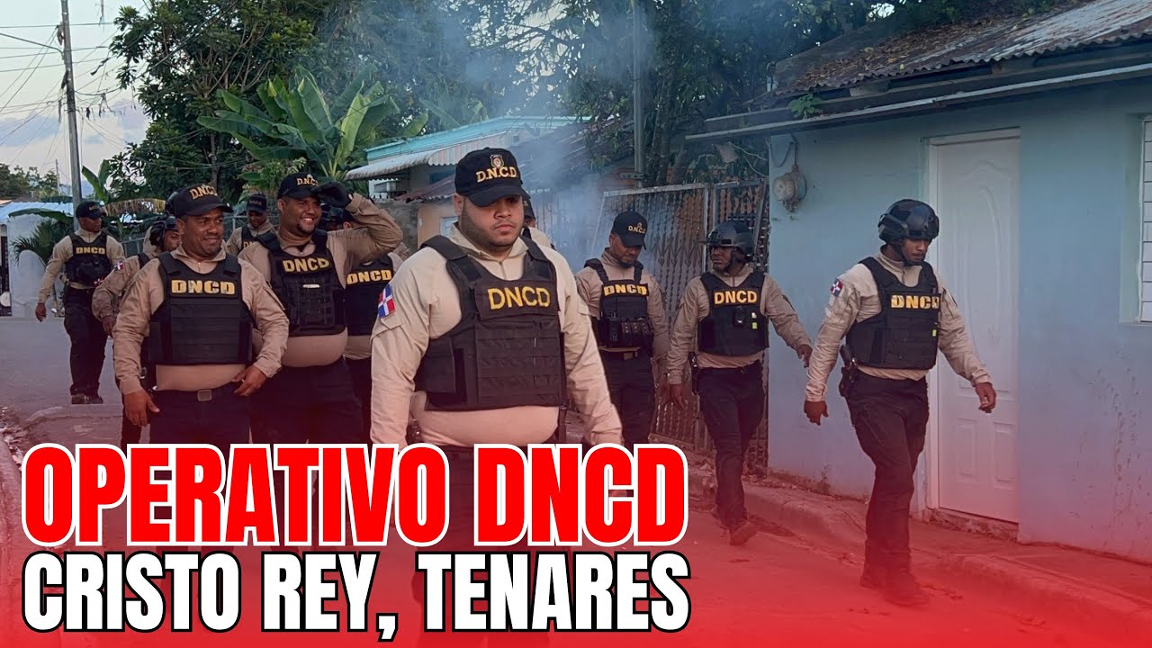 Operativo de la DNCD en Tenares, varias personas detenidas y desmantelan máquinas tragas monedas.