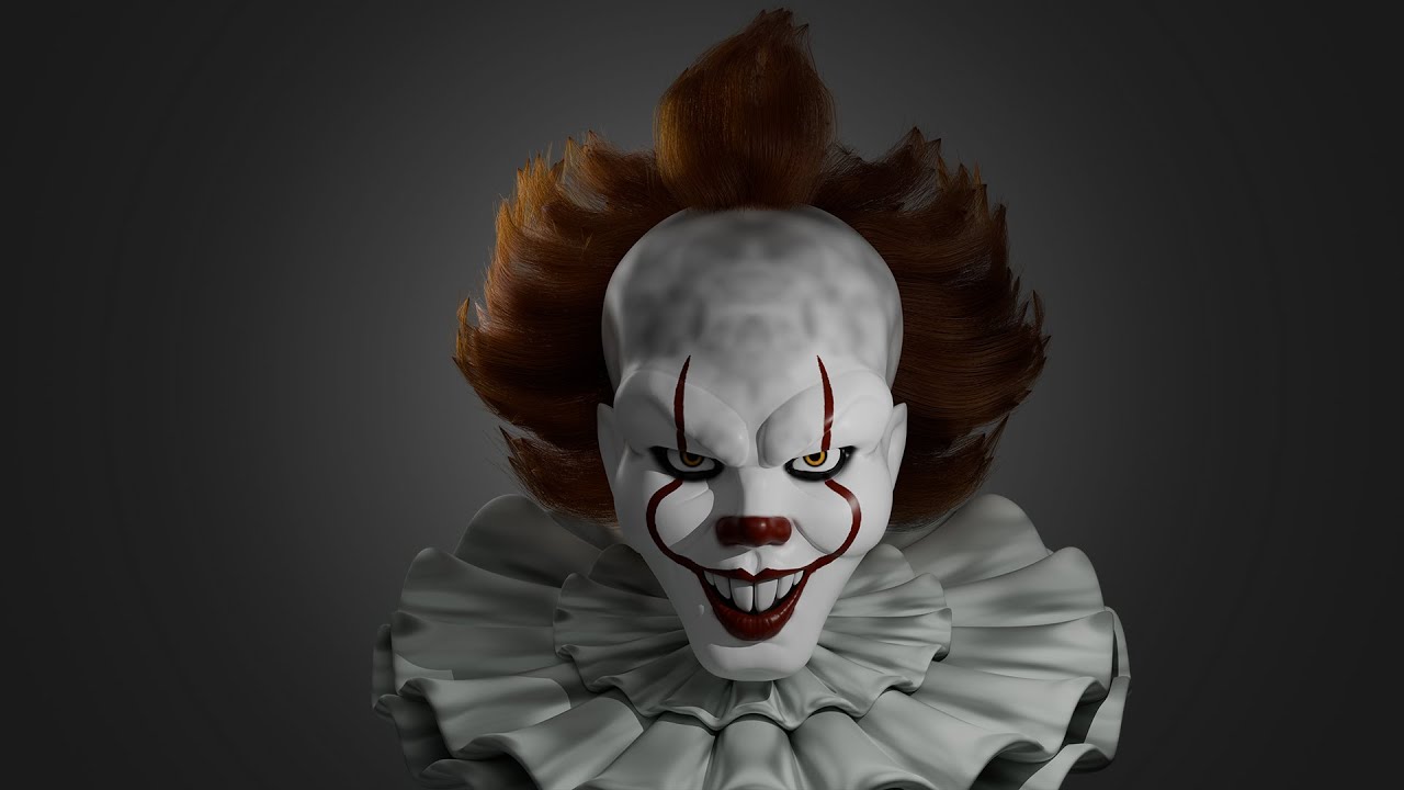 Pennywise 3D Sculpt in Blender | Horror Character Timelapse (IT Movie Fan Art)